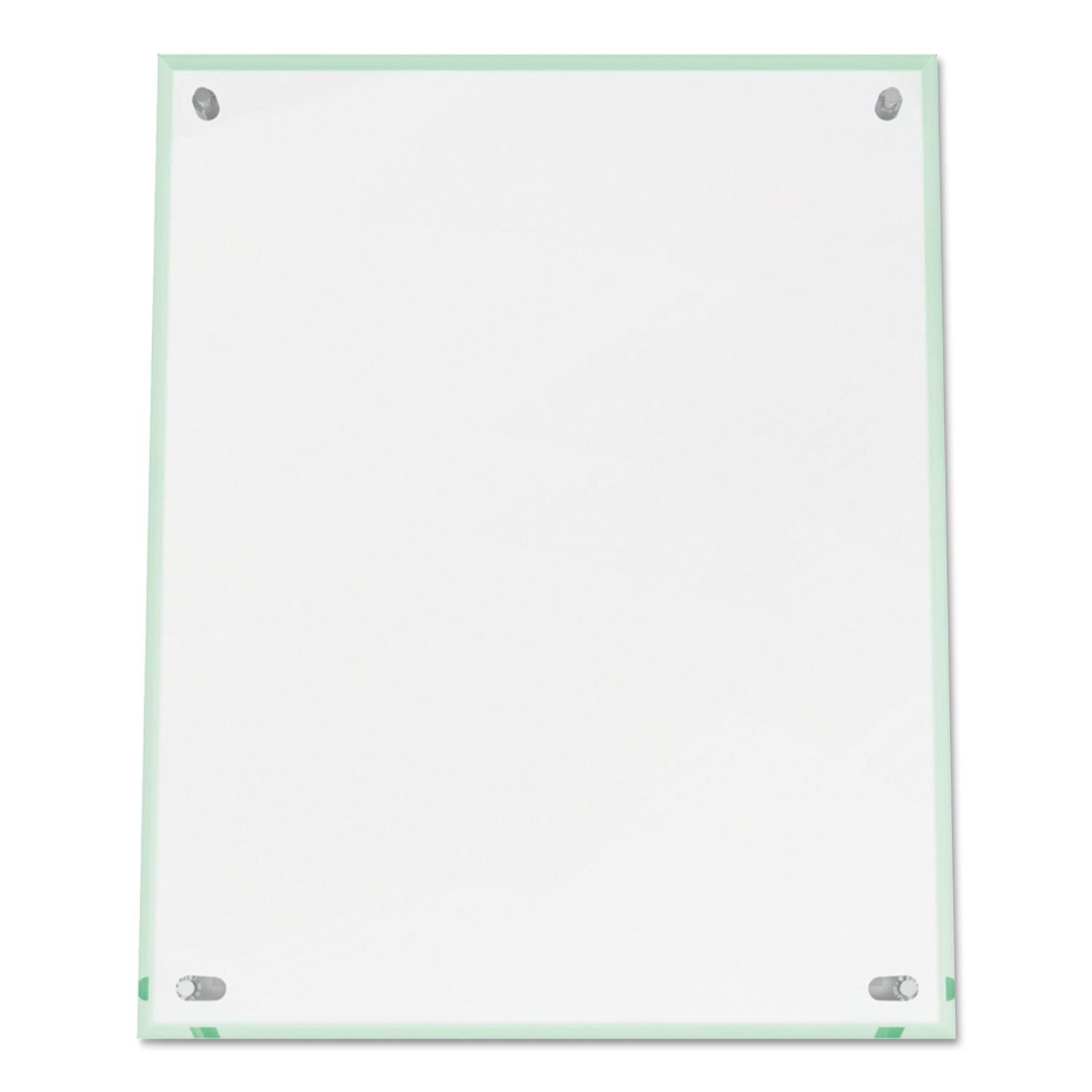 deflecto Superior Image Beveled Edge Sign Holder, Letter Insert, Clear/Green-Tinted Edges