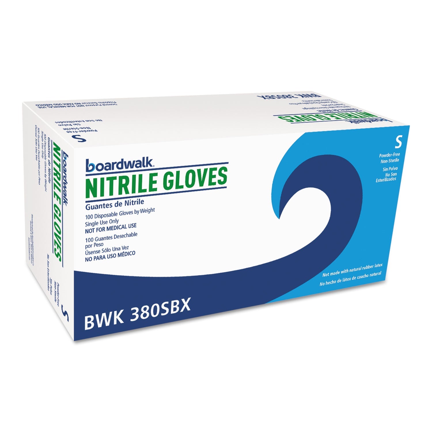 Boardwalk Disposable General-Purpose Nitrile Gloves, Small, Blue, 4 mil, 1000/Carton