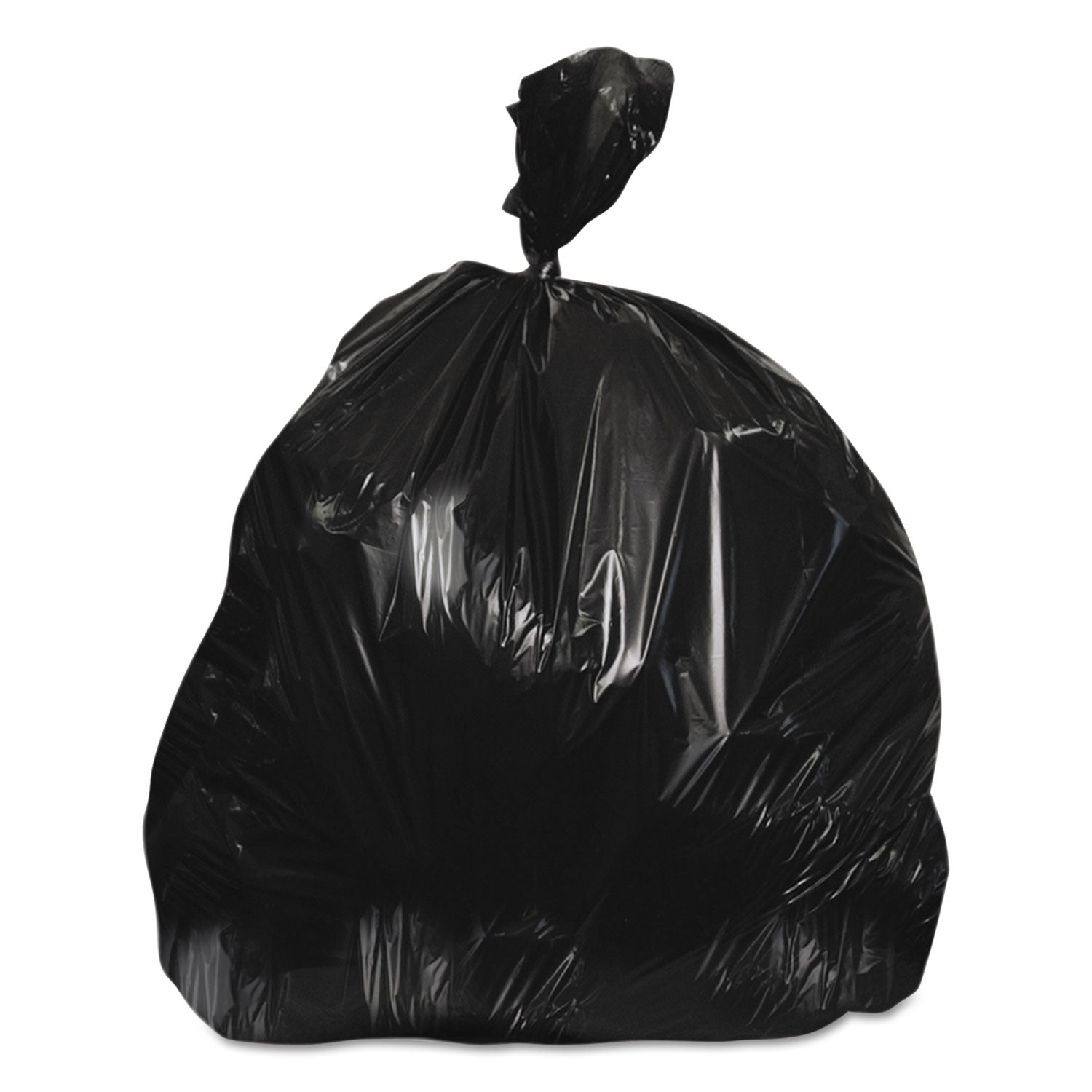 Heritage High-Density Waste Can Liners, 60 gal, 17 microns, 38" x 60", Black, 200/Carton