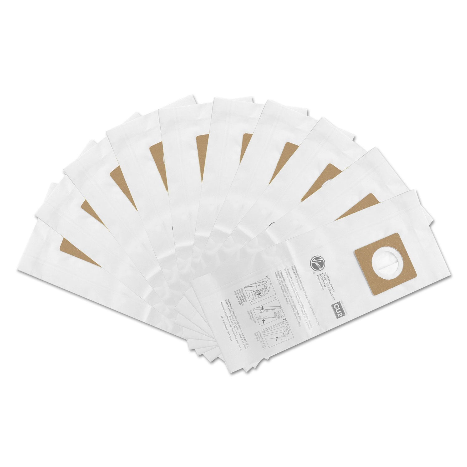 Hoover Disposable Vacuum Bags, Standard CU2, 10/Pack