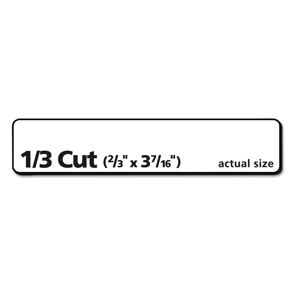 Avery Removable File Folder Labels with Sure Feed Technology, 0.66 x 3.44, White, 30/Sheet, 25 Sheets/Pack