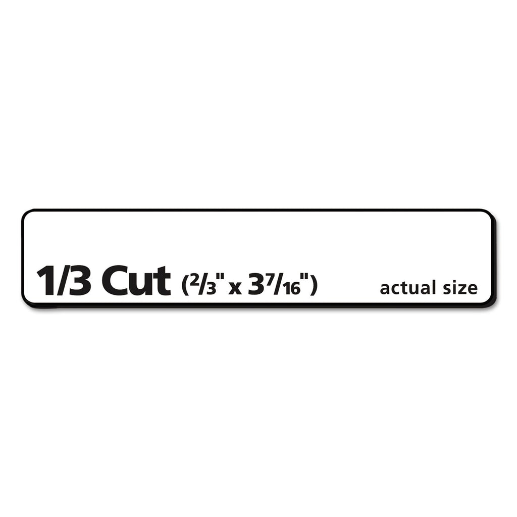 Avery EcoFriendly Permanent File Folder Labels, 0.66 x 3.44, White, 30/Sheet, 25 Sheets/Pack