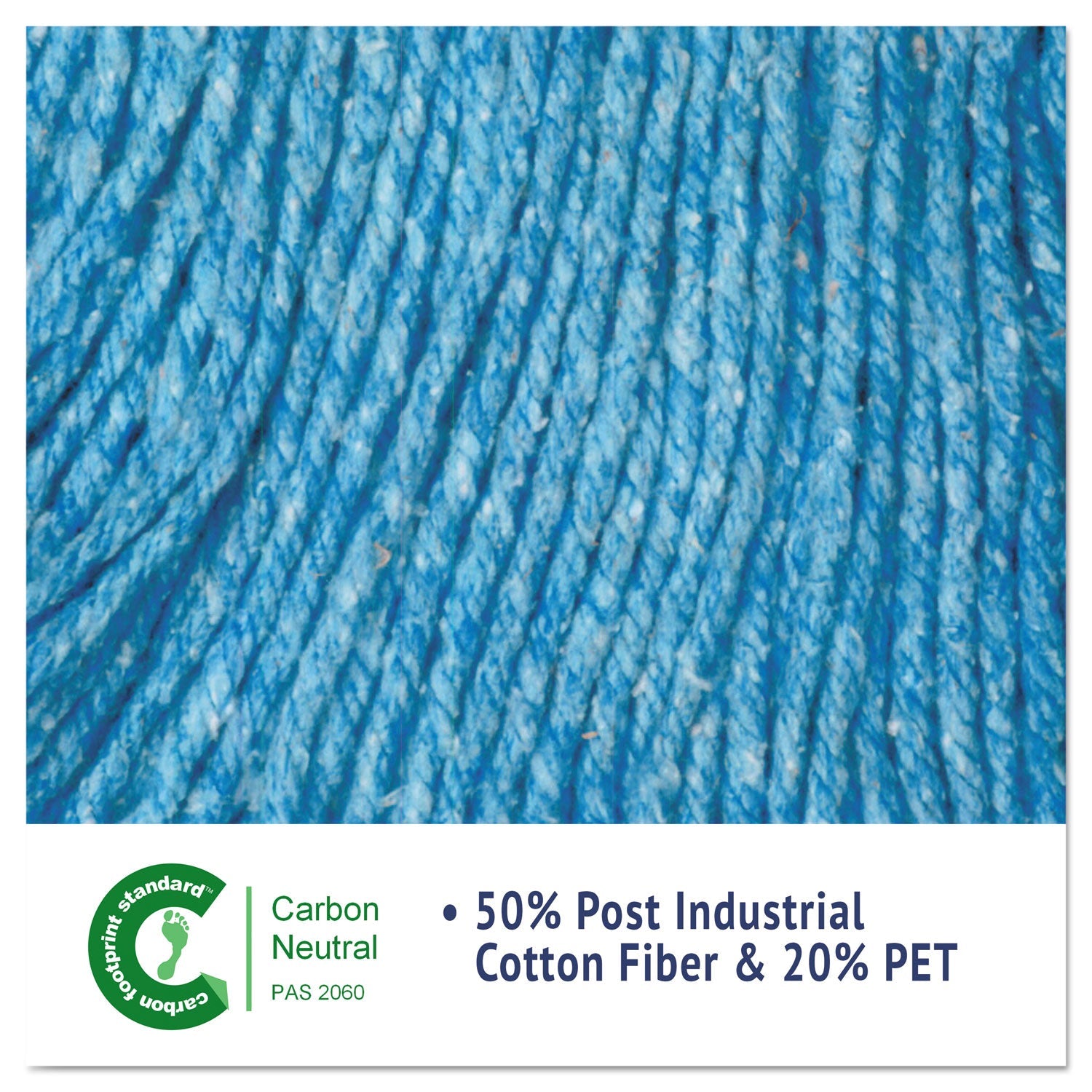Boardwalk Super Loop Wet Mop Head, Cotton/Synthetic Fiber, 5" Headband, Large Size, Blue