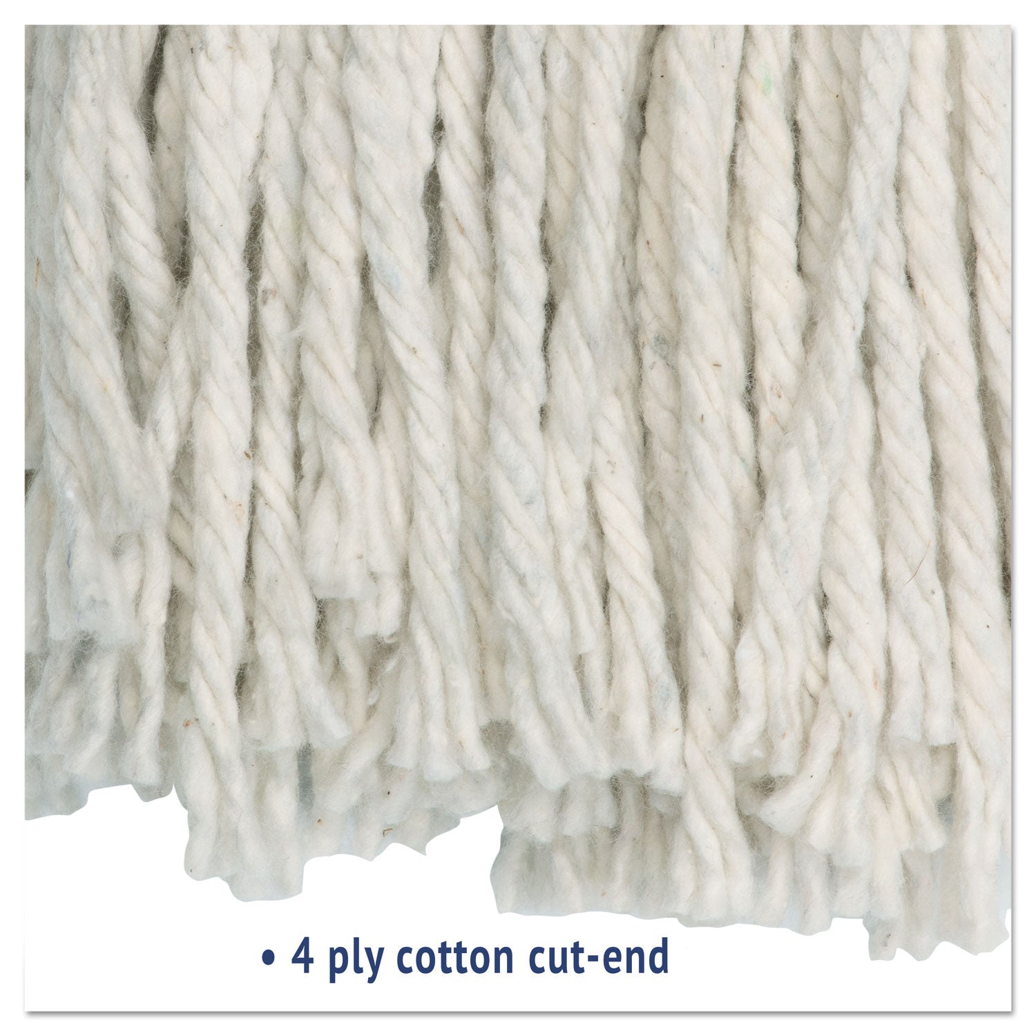Boardwalk Cut-End Wet Mop Head, Cotton, No. 24, White