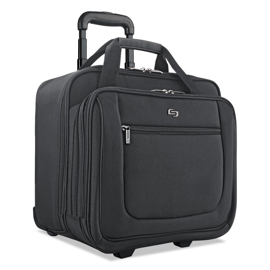 Solo Classic Rolling Case, Fits Devices Up to 17.3", Polyester, 17.5 x 9 x 14, Black