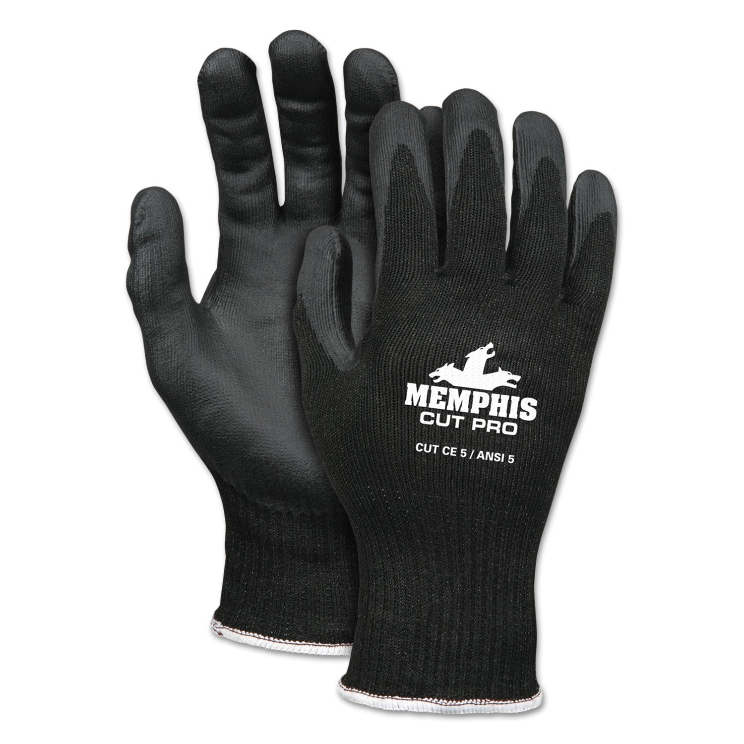 MCR Cut Pro 92720NF Gloves, X-Large, Black, HPPE/Nitrile Foam