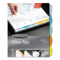 Wilson Jones View-Tab Paper Index Dividers, 5-Tab, 11 x 8.5, White, 1 Set