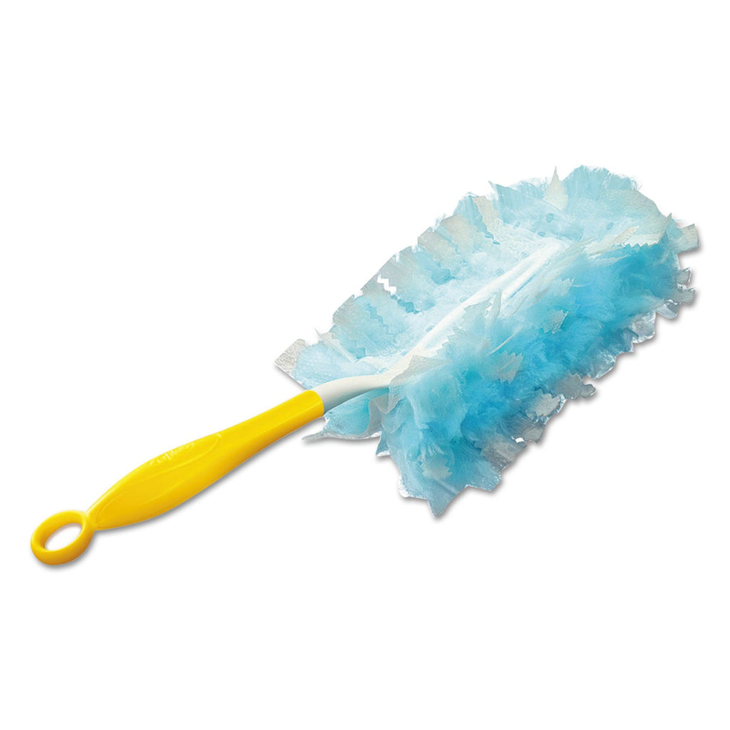 Swiffer Dusters Starter Kit, Dust Lock Fiber, 6" Handle, Blue/Yellow, 6/Carton