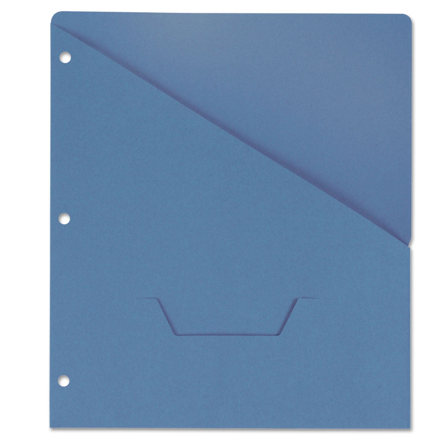 Universal Slash-Cut Pockets for Three-Ring Binders, Jacket, Letter, 11 Pt., Blue, 10/Pack