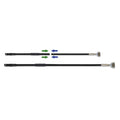 Boardwalk Two-Piece Clip-On Dust Mop Handle, Metal, 1.5" dia x 59", Black/Silver