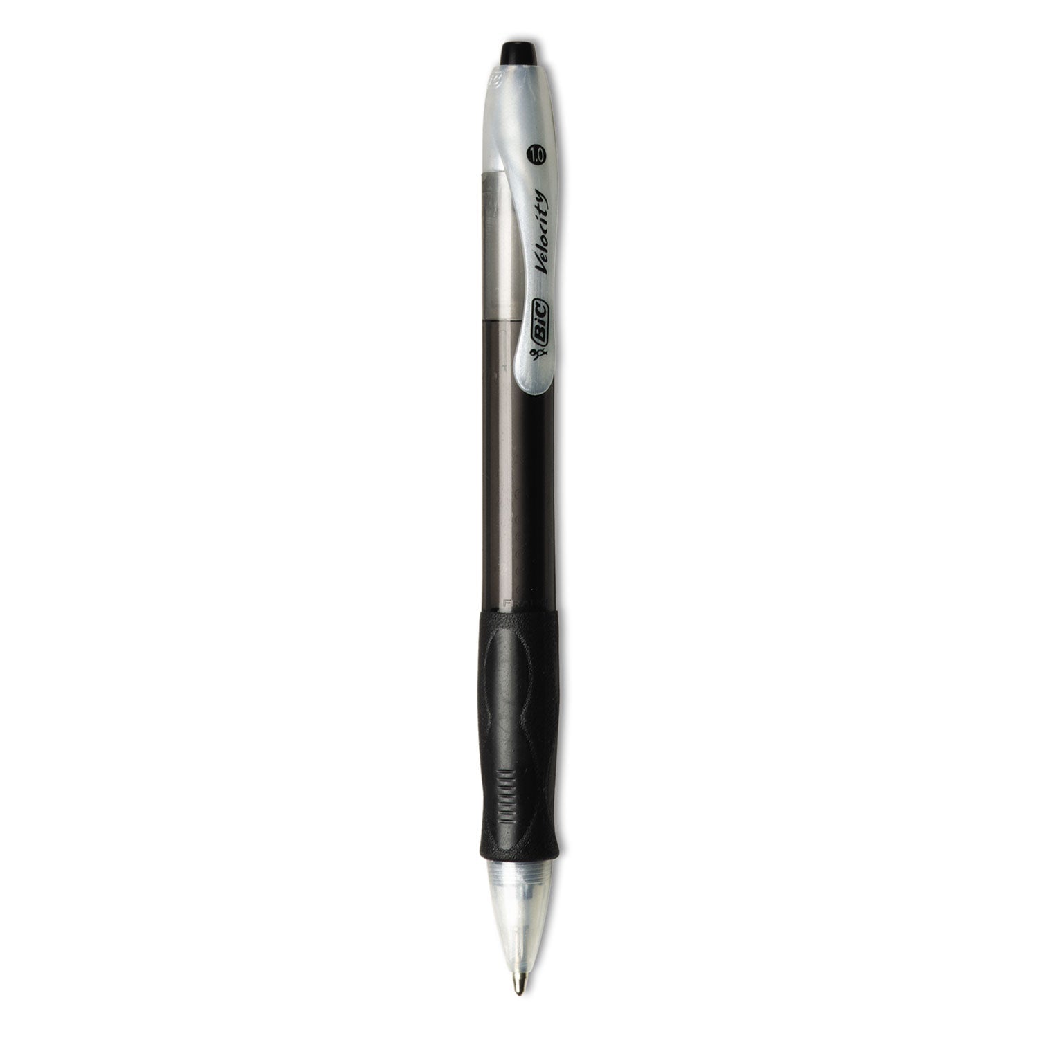 BIC Velocity Easy Glide Ballpoint Pen Value Pack, Retractable, Medium 1 mm, Black Ink, Black Barrel, 36/Pack