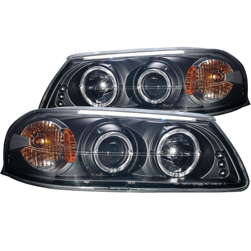 Anzo 2000-2005 Chevrolet Impala Projector Headlights w/ Halo Black