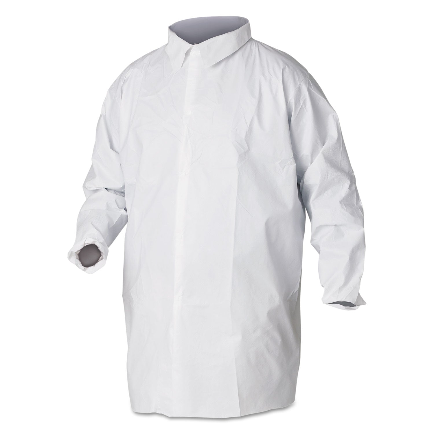 KleenGuard A40 Liquid and Particle Protection Lab Coats, X-Large, White, 30/Carton
