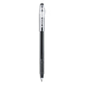 Pilot FriXion ColorSticks Erasable Gel Pen, Clipless Stick, Fine 0.7 mm, Black Ink, Black Barrel, Dozen
