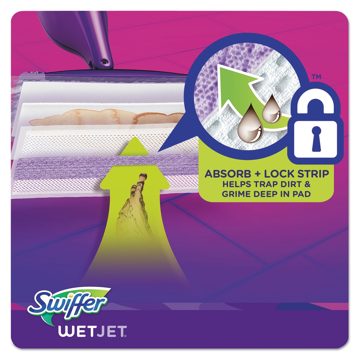 Swiffer WetJet System Refill Cloths, 11.3" x 5.4", White, 24/Box