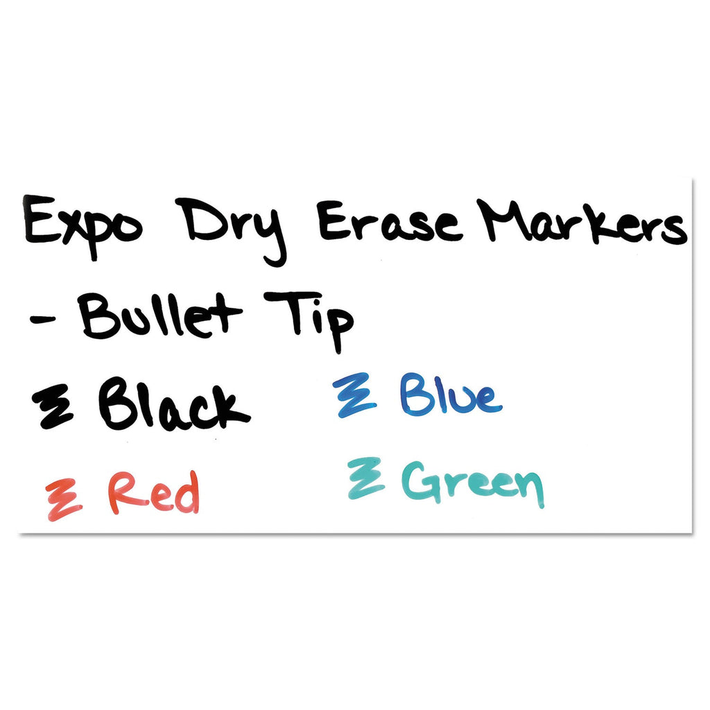 EXPO Low-Odor Dry-Erase Marker, Medium Bullet Tip, Black, Dozen