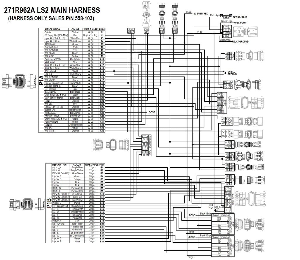 GM LS 58X EFI Harness Kit