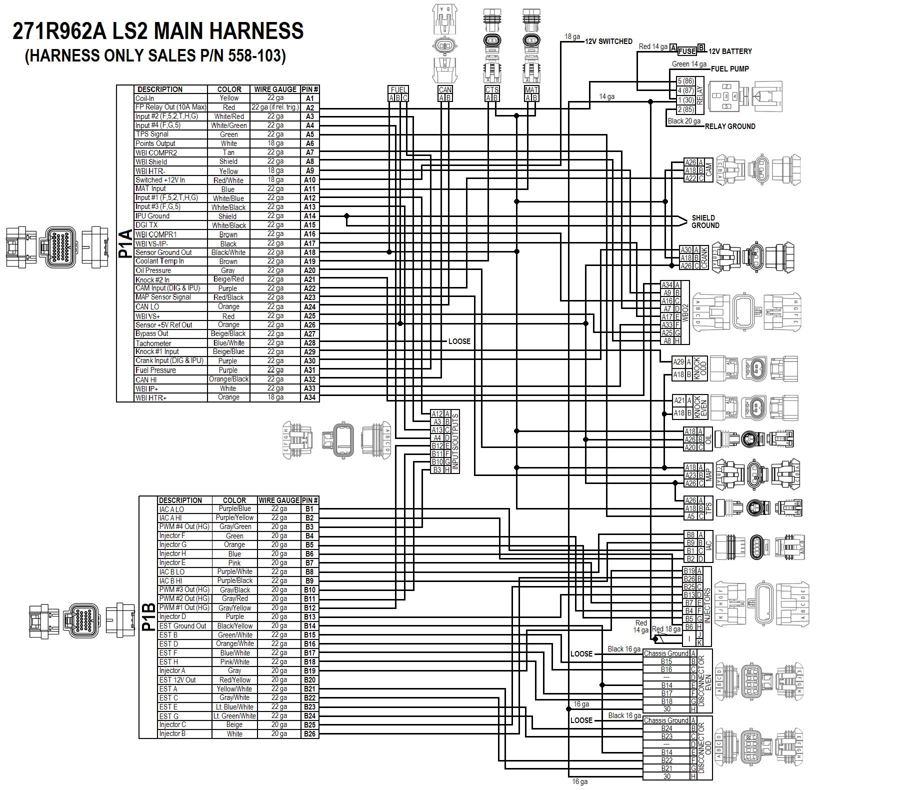 GM LS 58X EFI Harness Kit