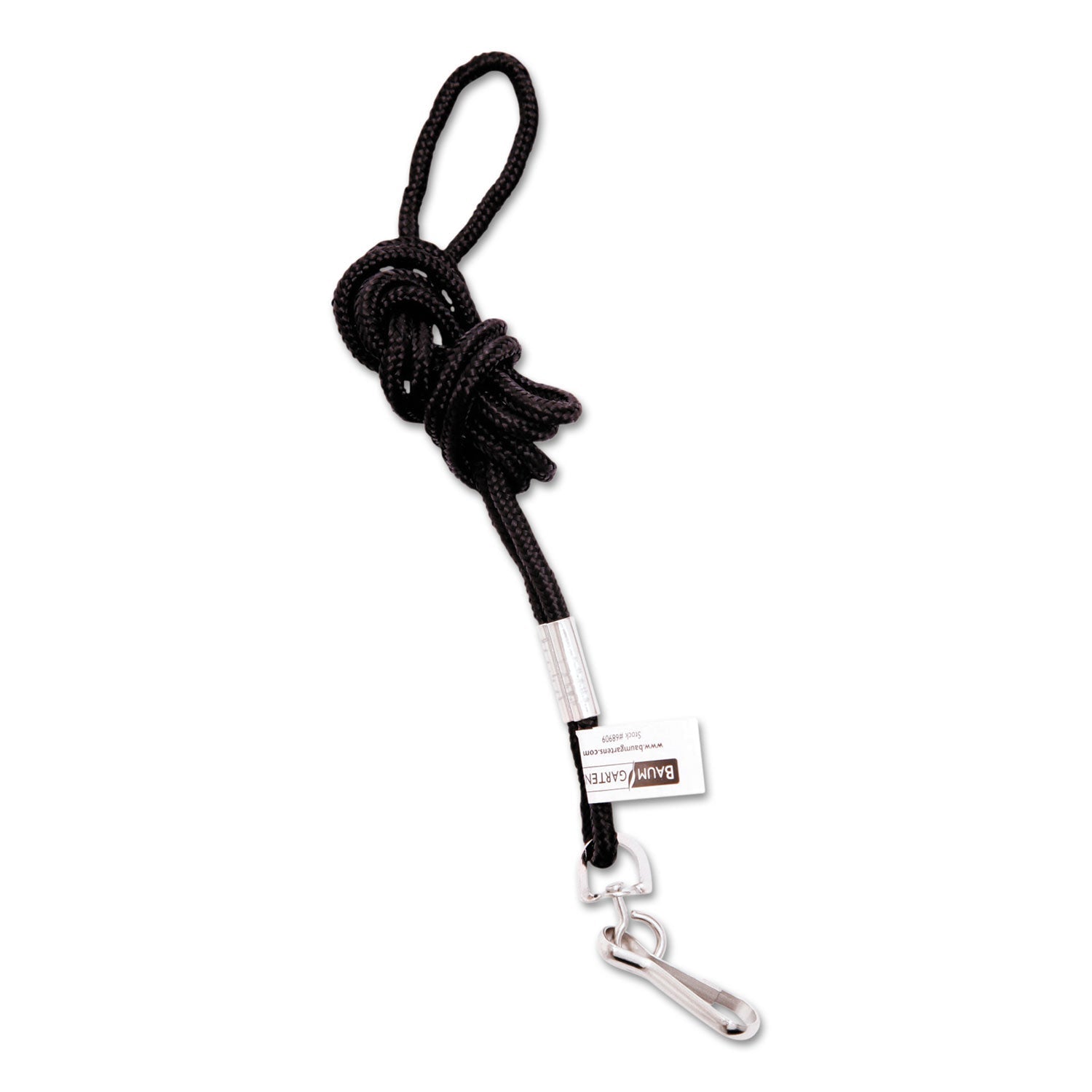 SICURIX Rope Lanyard, Metal Hook Fastener, 36" Long, Nylon, Black