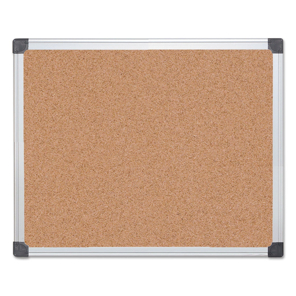 MasterVision Value Cork Bulletin Board with Aluminum Frame, 24 x 36, Natural