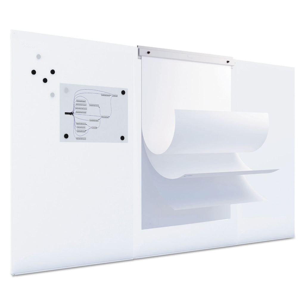 MasterVision Magnetic Dry Erase Tile Board, 29 1/2 x 45, White Surface