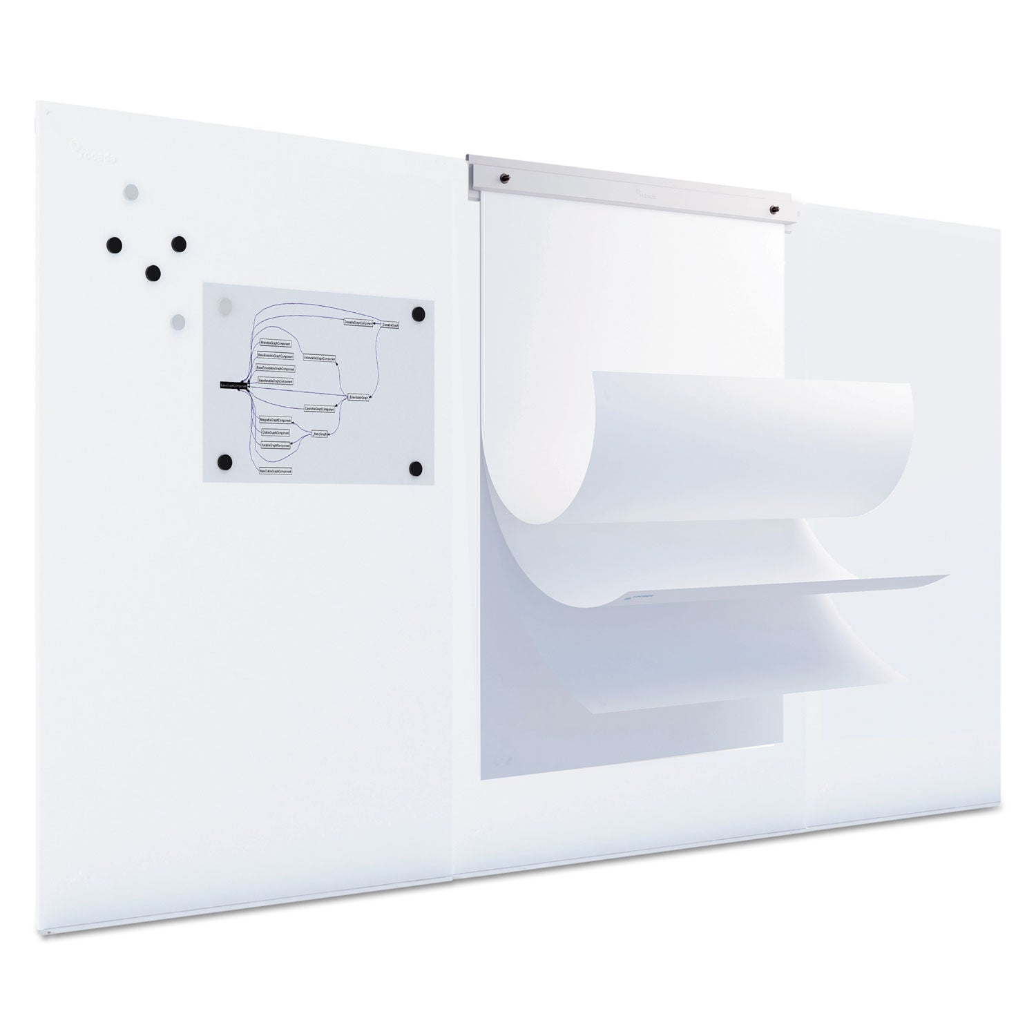 MasterVision Magnetic Dry Erase Tile Board, 29 1/2 x 45, White Surface