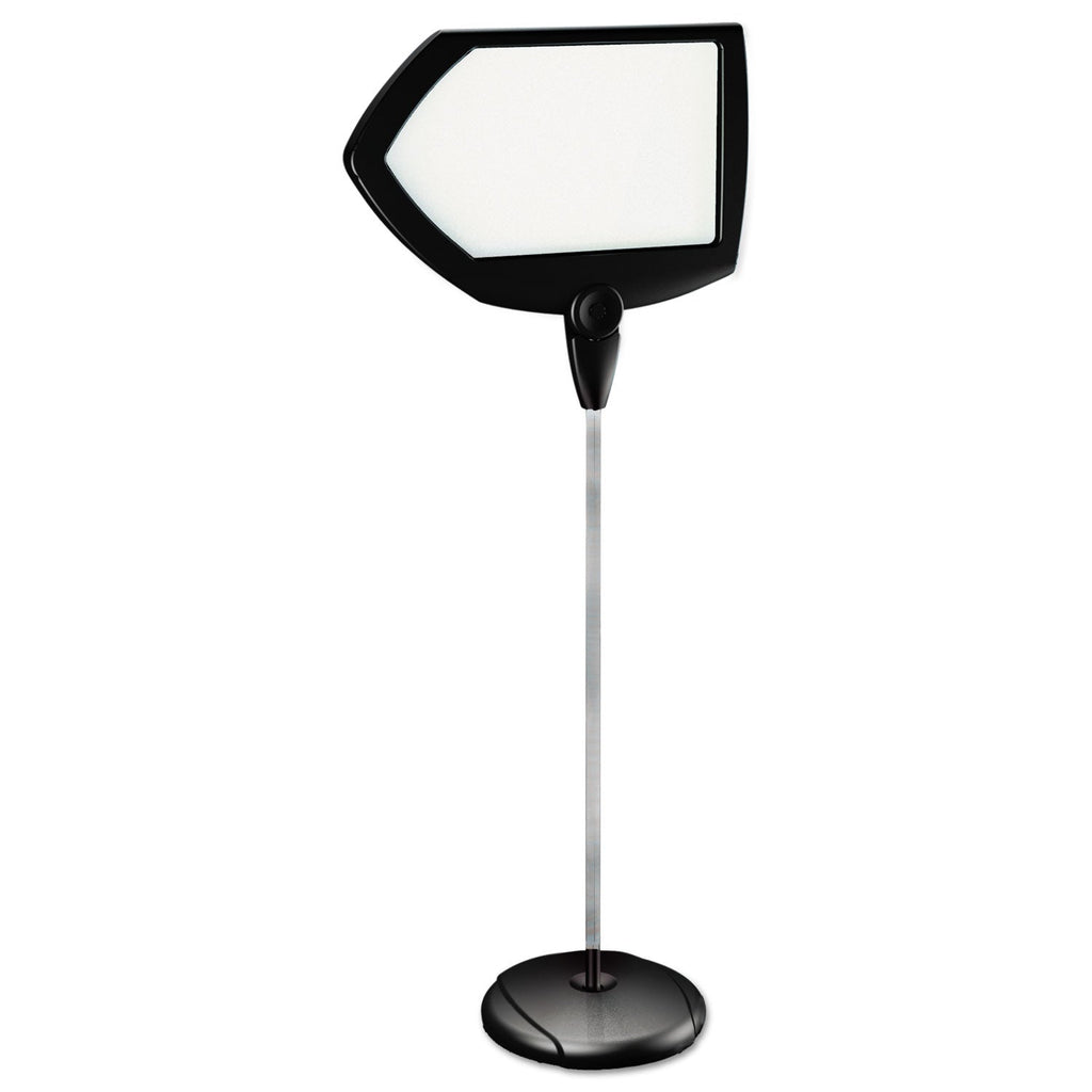 MasterVision Floor Stand Sign Holder, Arrow, 25x17 sign, 63" High, Black Frame
