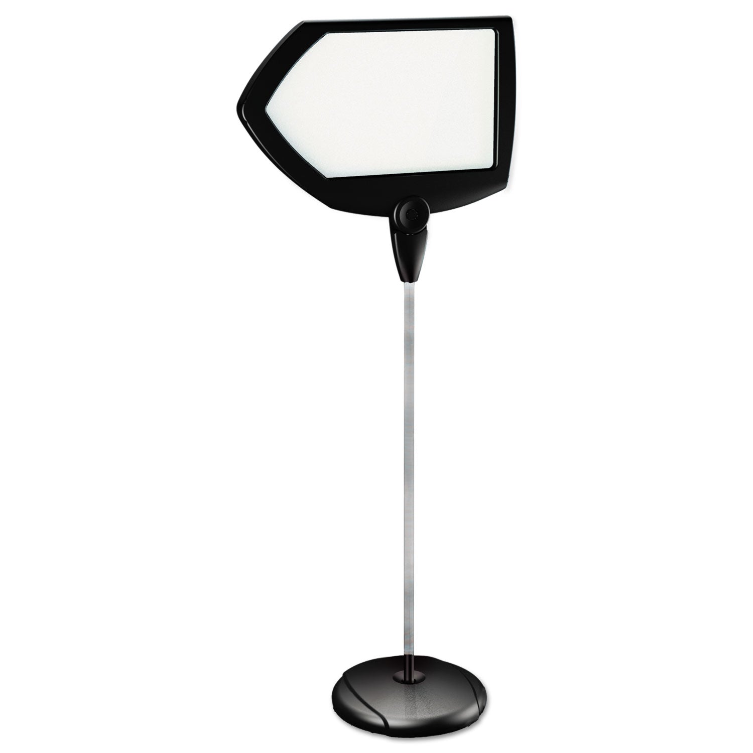 MasterVision Floor Stand Sign Holder, Arrow, 25x17 sign, 63" High, Black Frame