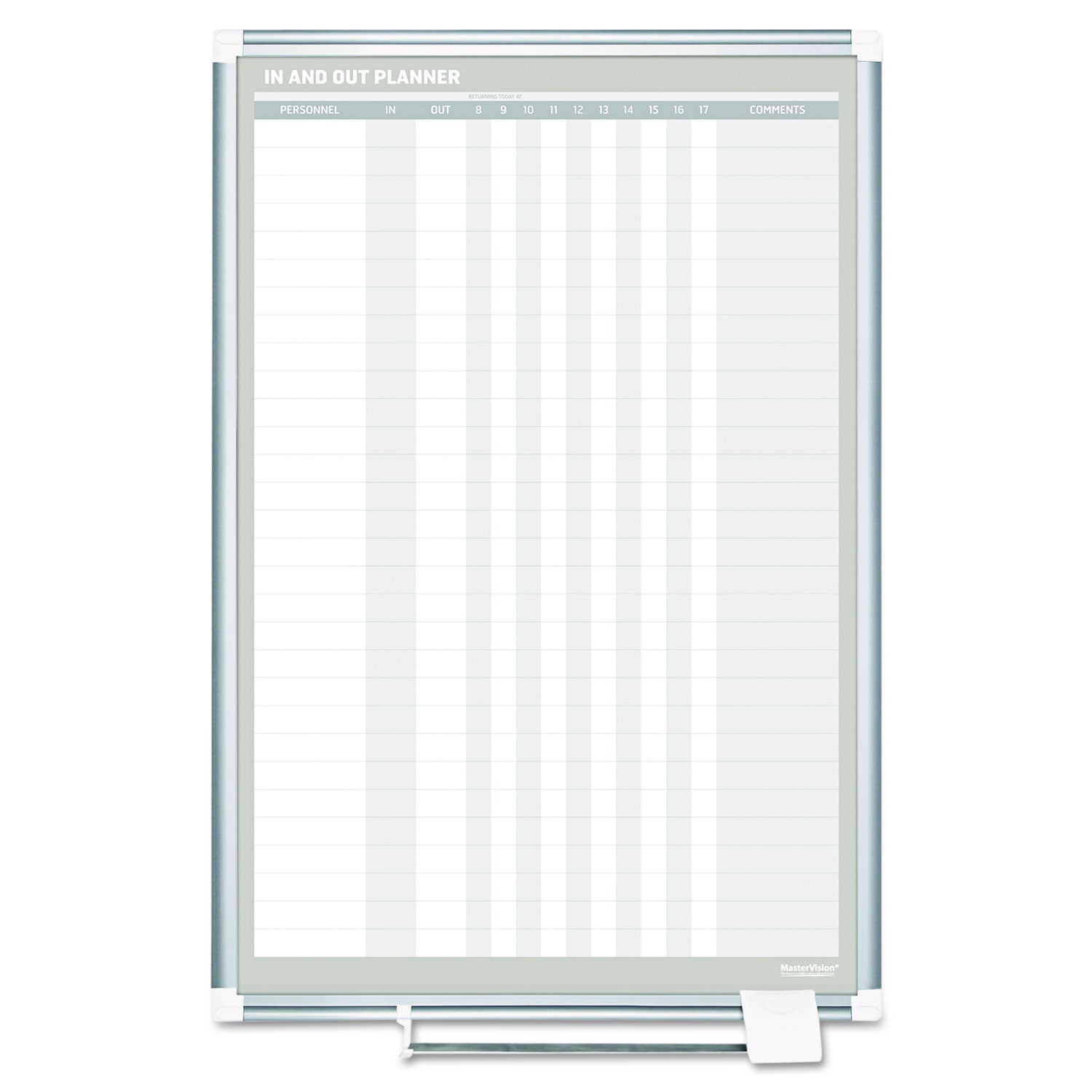 MasterVision In-Out Magnetic Dry Erase Board, 24x36, Silver Frame