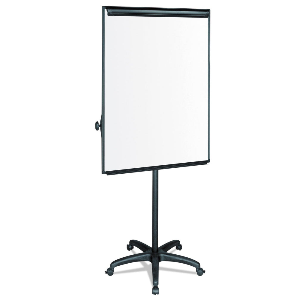 MasterVision Silver Easy Clean Dry Erase Mobile Presentation Easel, 44" to 75.25" High