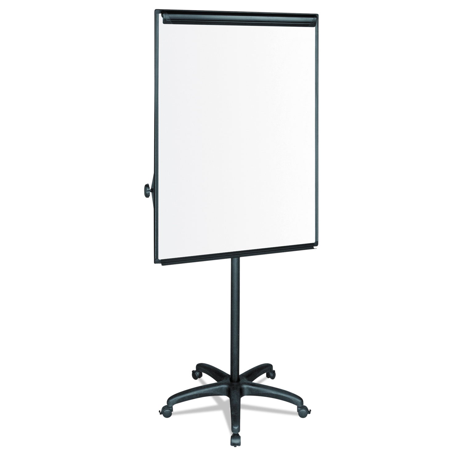 MasterVision Silver Easy Clean Dry Erase Mobile Presentation Easel, 44" to 75.25" High