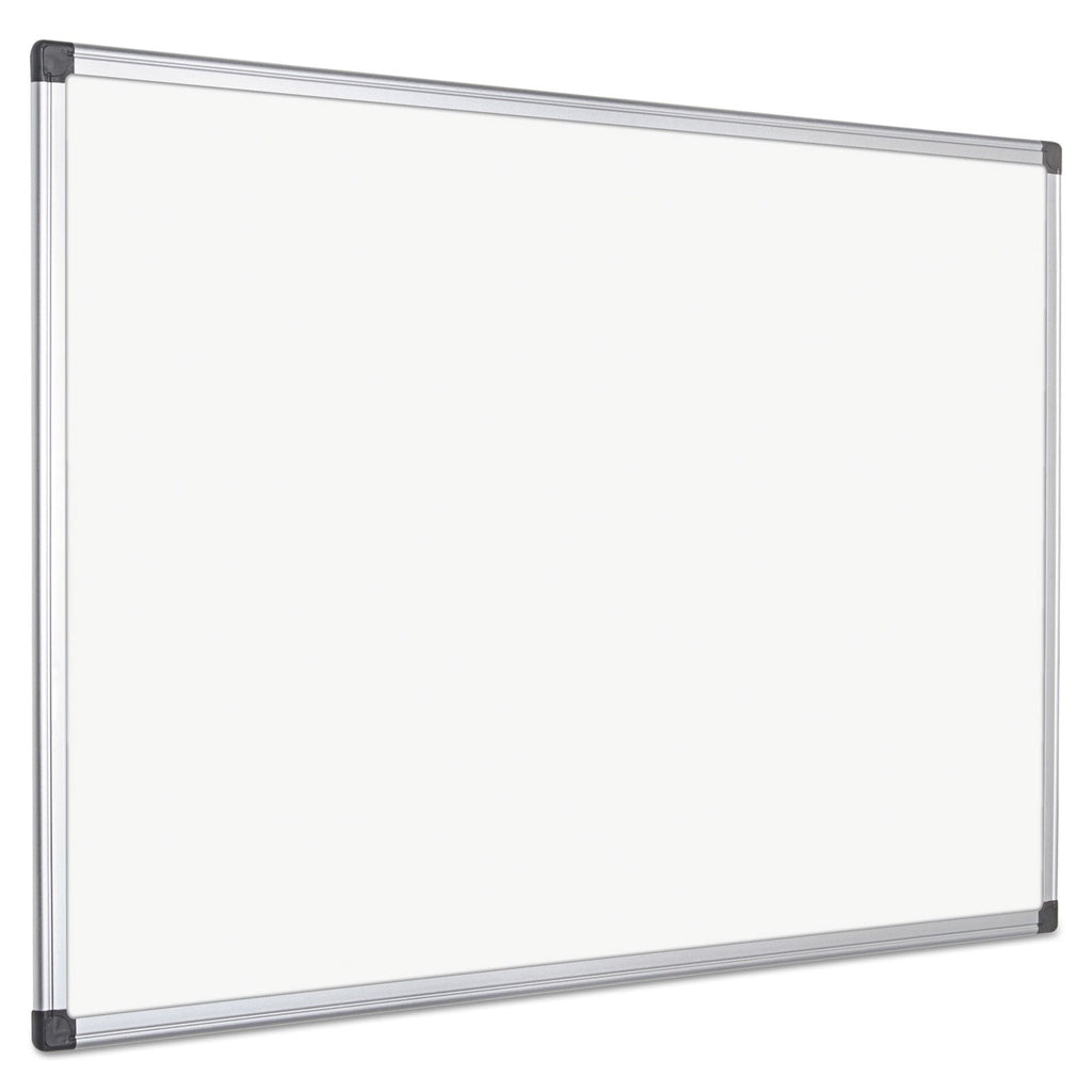 MasterVision Value Lacquered Steel Magnetic Dry Erase Board, 48 x 72, White, Aluminum Frame