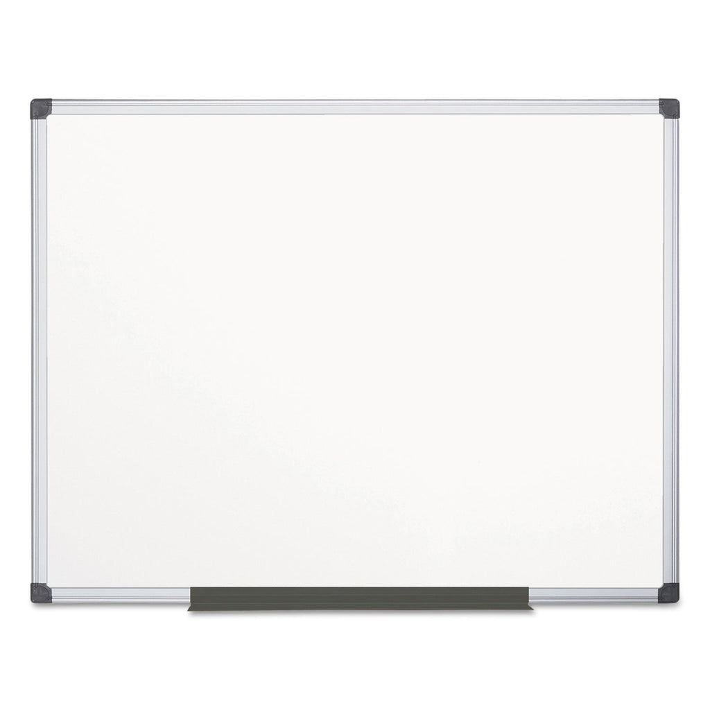 MasterVision Value Lacquered Steel Magnetic Dry Erase Board, 48 x 72, White, Aluminum Frame