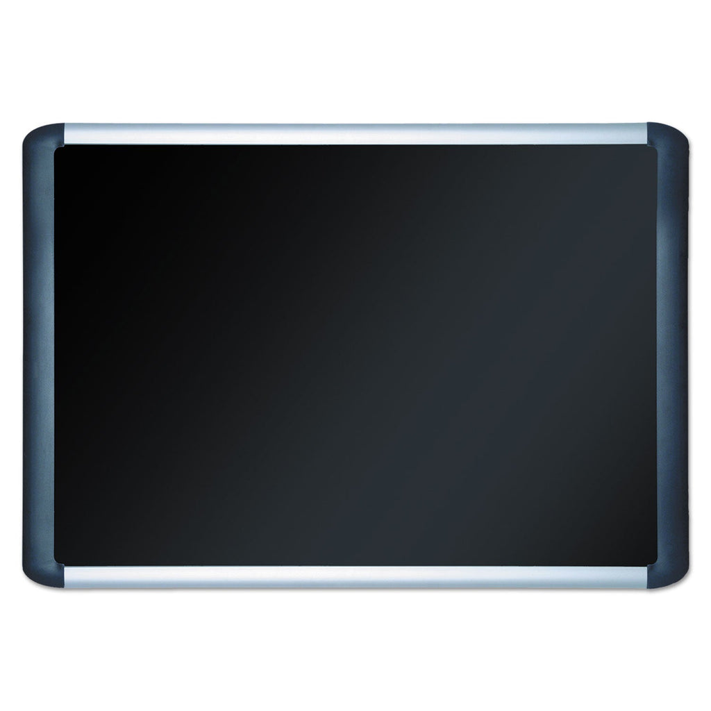 MasterVision Black fabric bulletin board, 36 x 48, Silver/Black