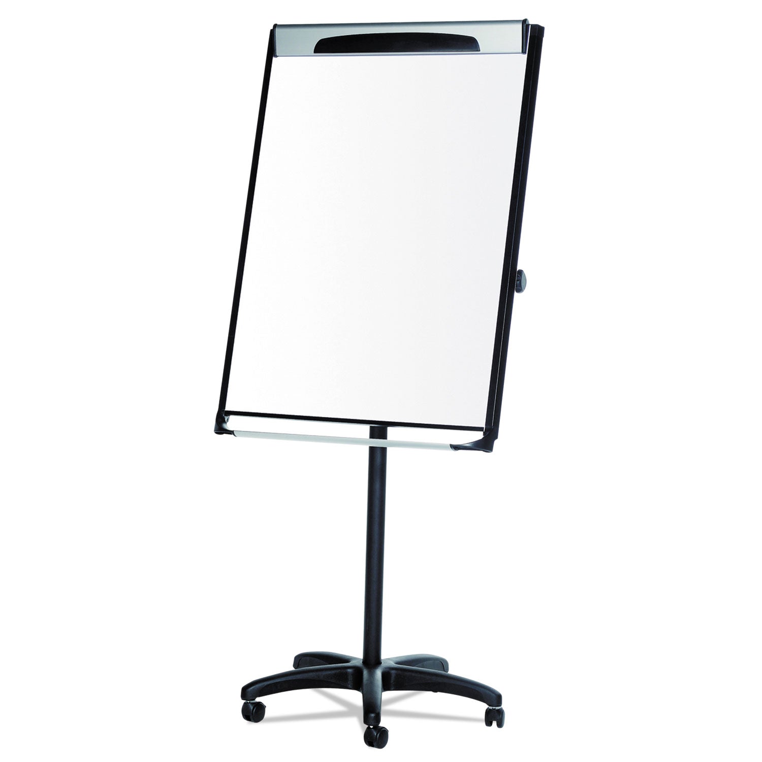 MasterVision Platinum Mobile Easel, White, 29 x 41, Black Frame