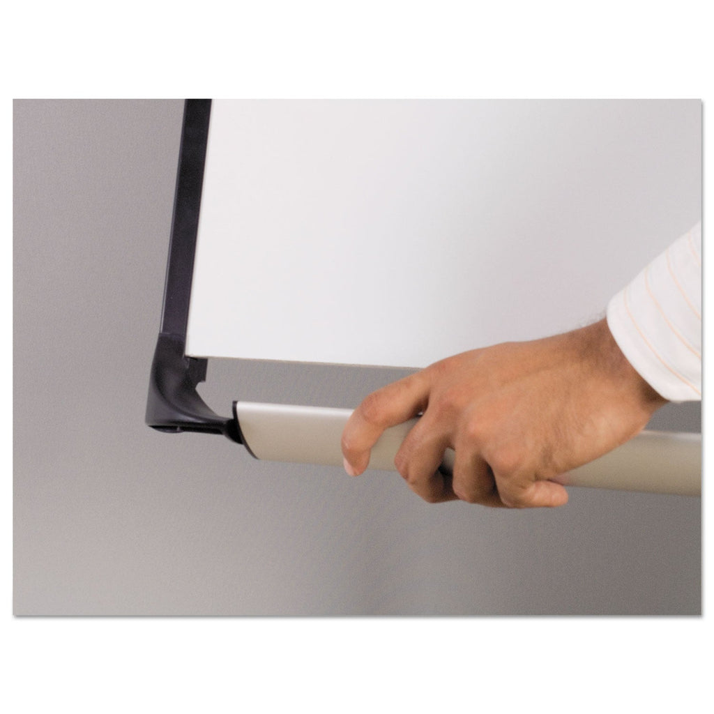 MasterVision Platinum Mobile Easel, White, 29 x 41, Black Frame