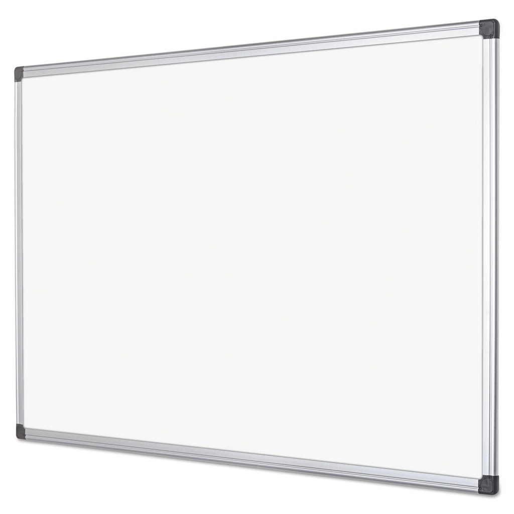 MasterVision Value Lacquered Steel Magnetic Dry Erase Board, 48 x 72, White, Aluminum Frame