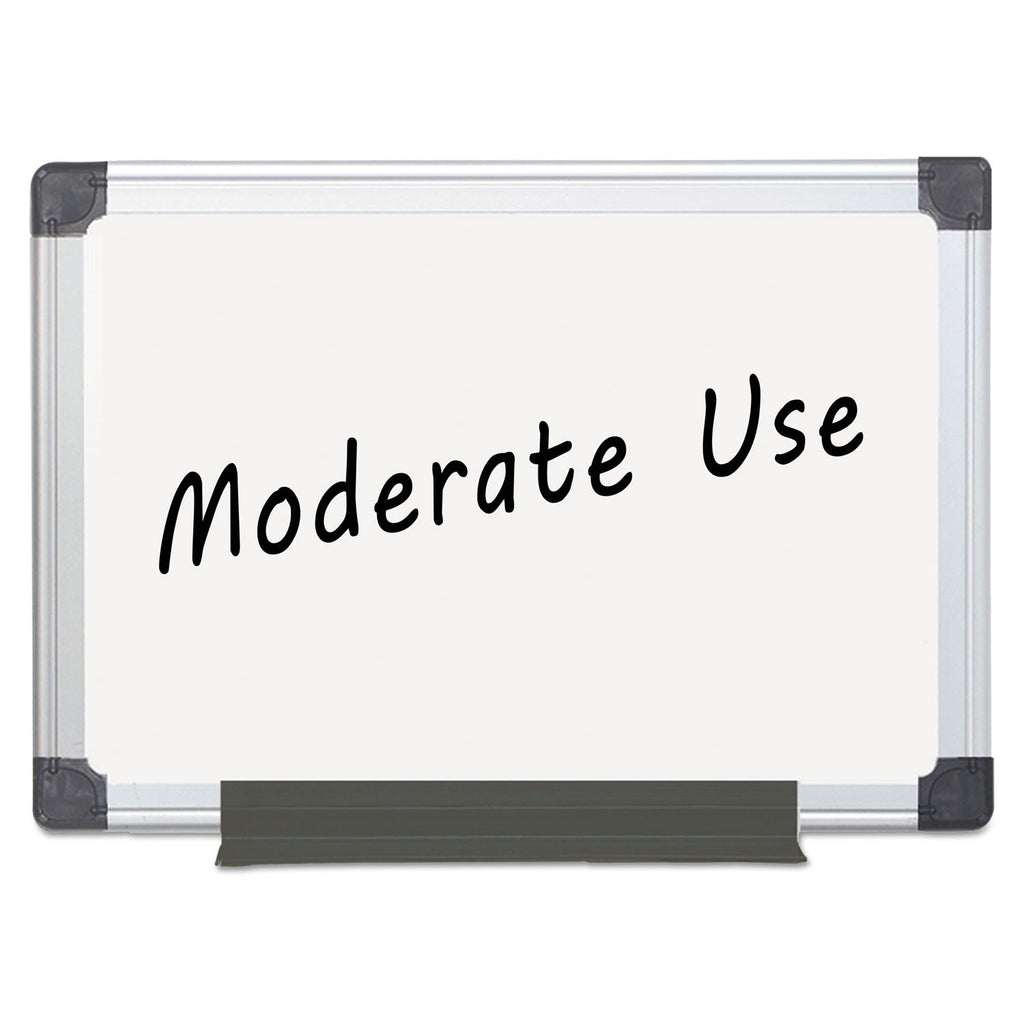 MasterVision Value Melamine Dry Erase Board, 36 x 48, White, Aluminum Frame
