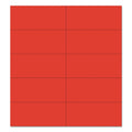 MasterVision Dry Erase Magnetic Tape Strips, 0.88 x 2, Red, 25/Pack