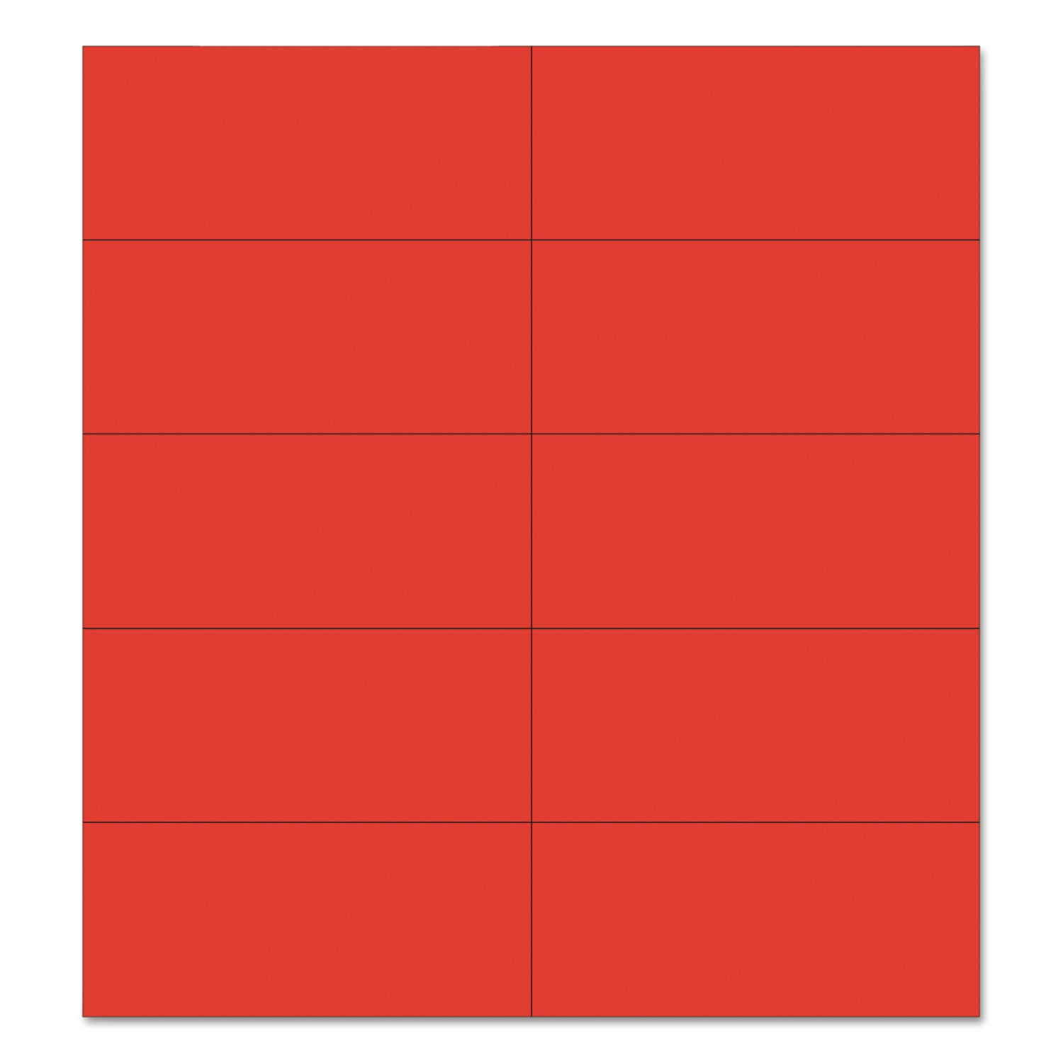 MasterVision Dry Erase Magnetic Tape Strips, 0.88 x 2, Red, 25/Pack
