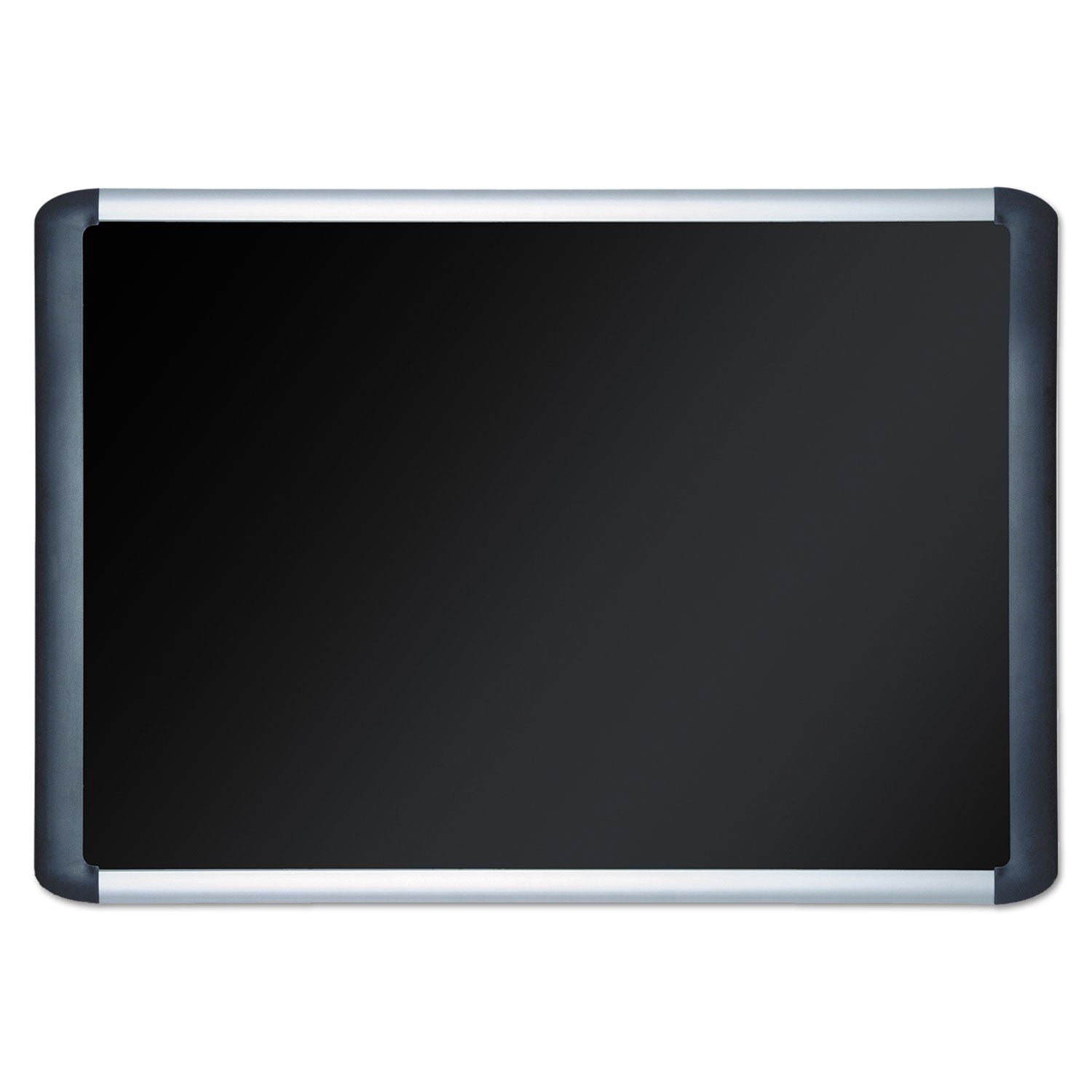 MasterVision Black fabric bulletin board, 24 x 36, Silver/Black