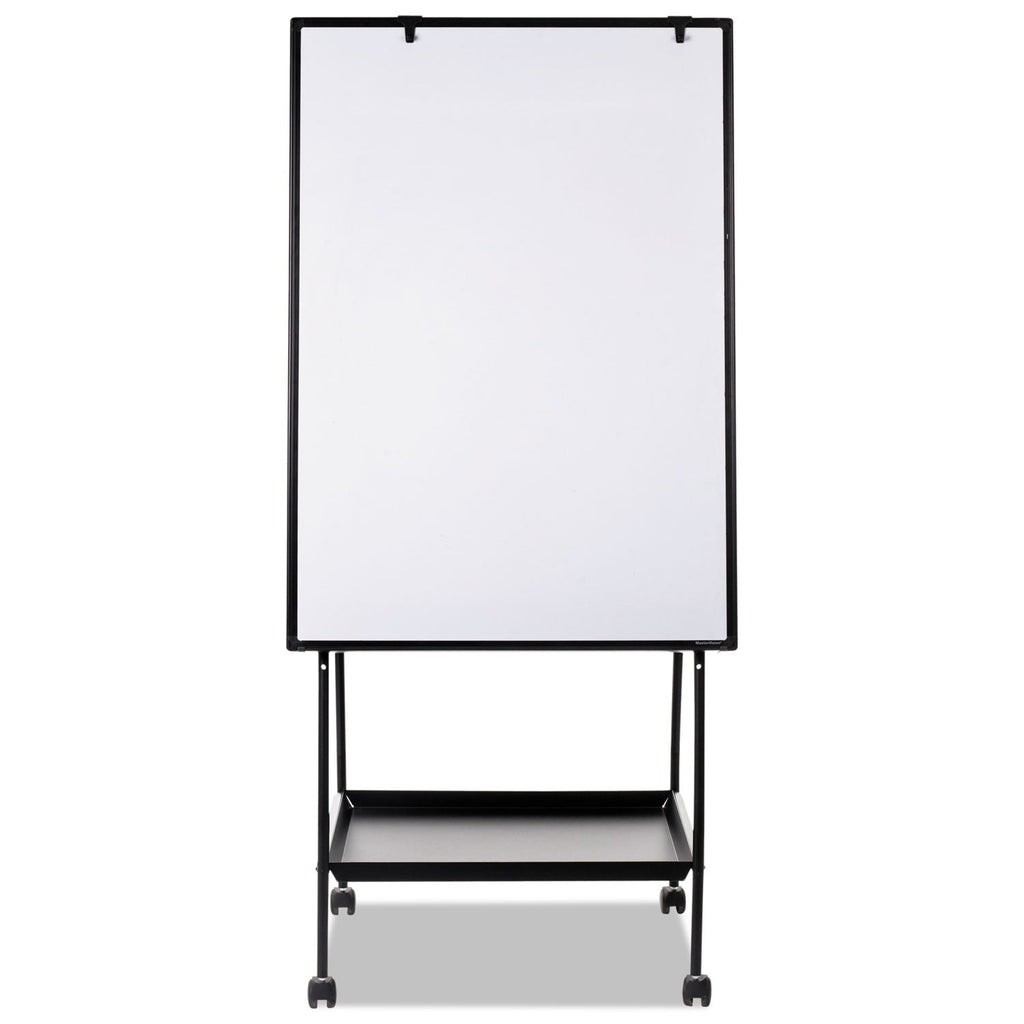 MasterVision Creation Station Magnetic Dry Erase Board, 29 1/2 x 74 7/8, Black Frame
