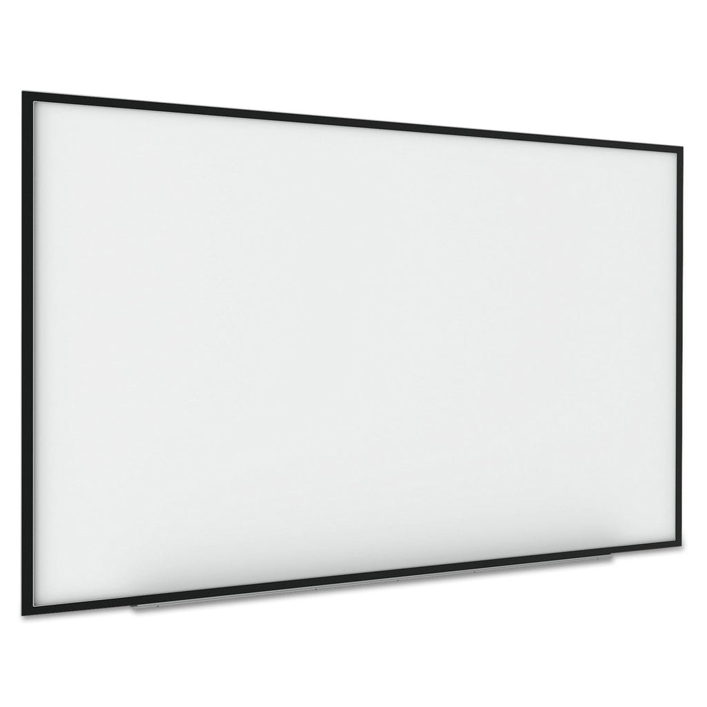 MasterVision Interactive Magnetic Dry Erase Board, 90 x 52 7/10 x 4 1/5, White/Black Frame