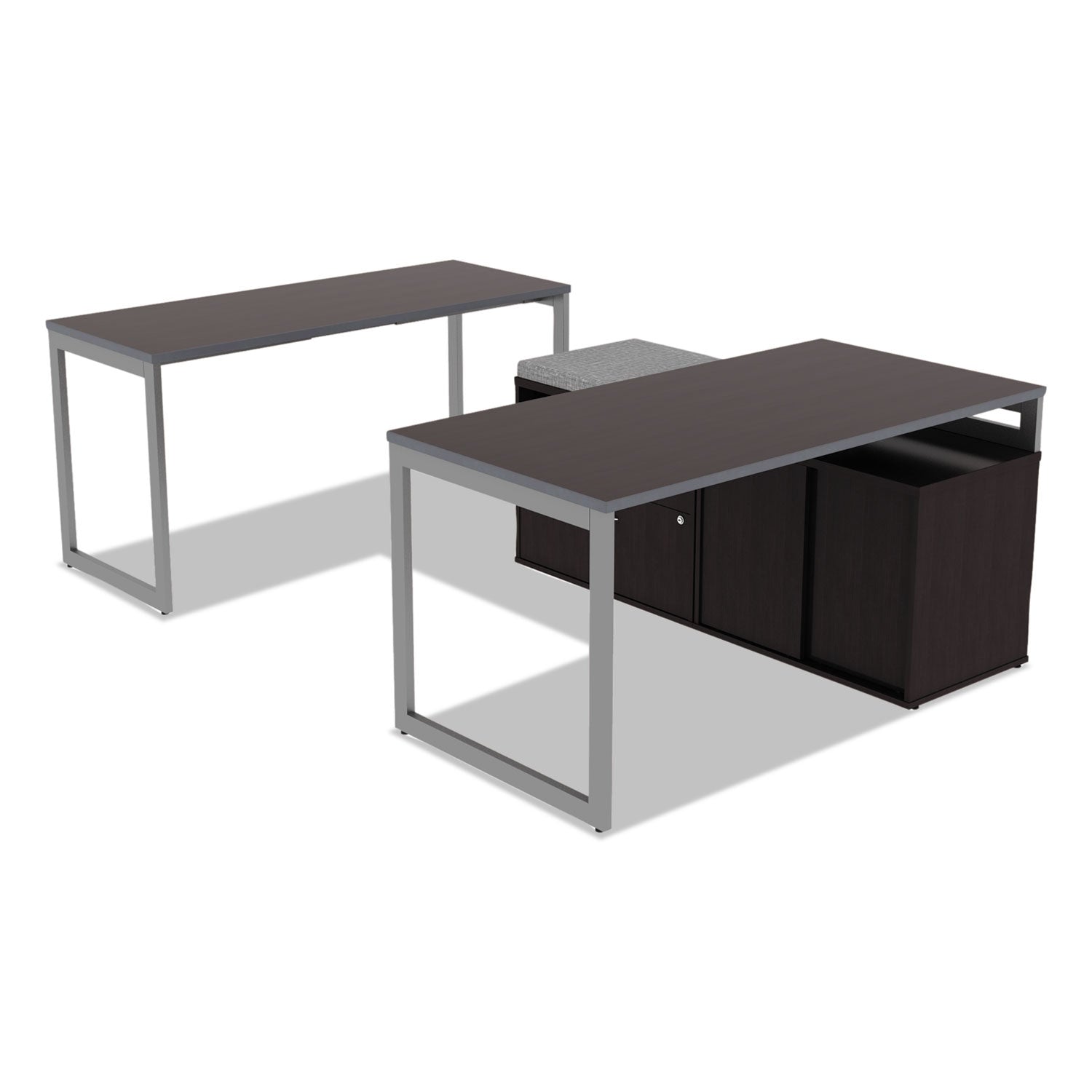 Alera Reversible Laminate Table Top, Rectangular, 59.38w x 29.5d, Espresso/Walnut