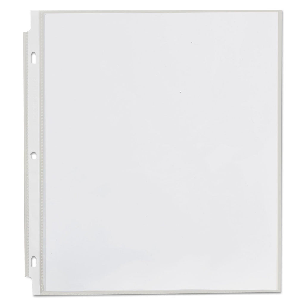 Universal Top-Load Poly Sheet Protectors, Std Gauge, Nonglare, Clear, 50/Pack
