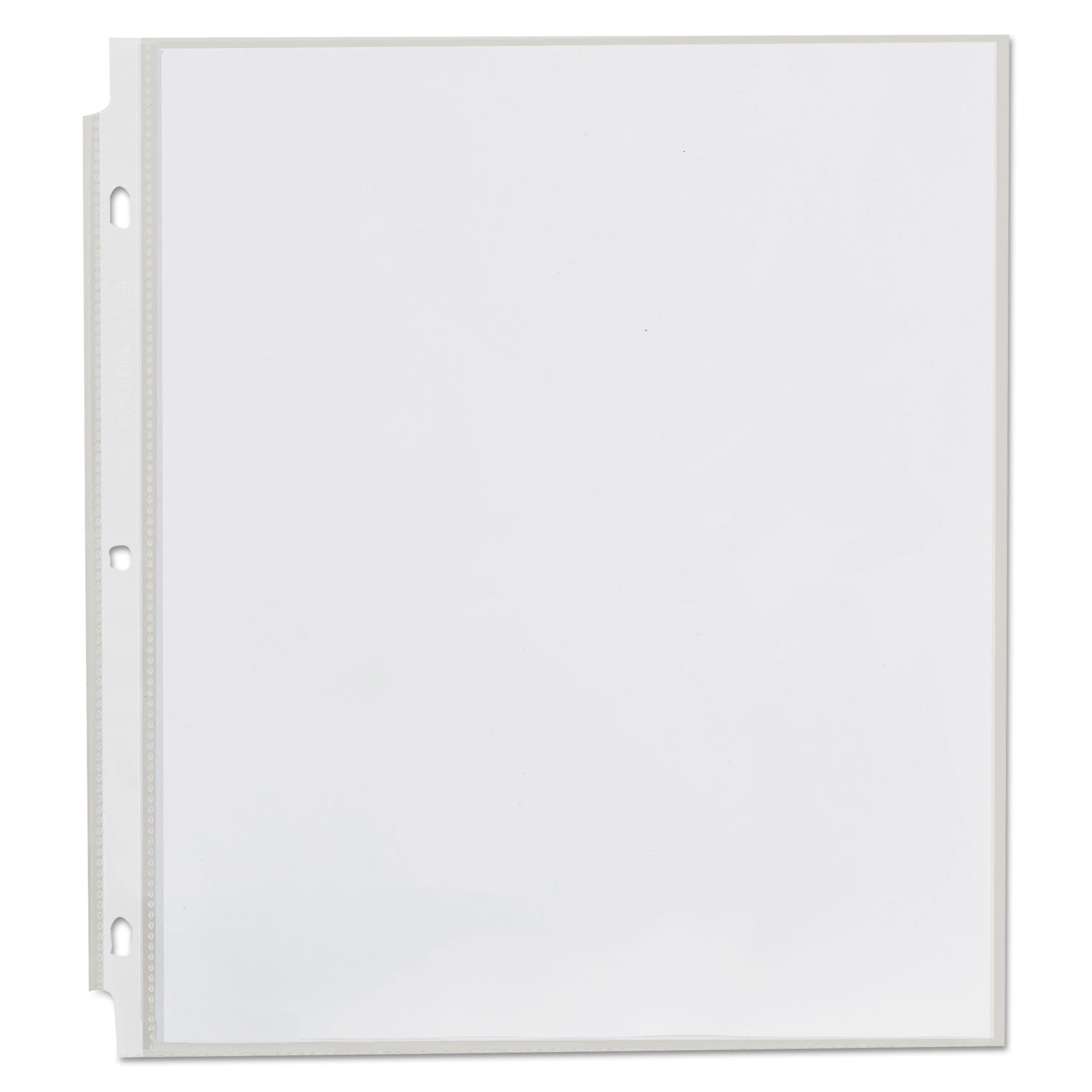 Universal Top-Load Poly Sheet Protectors, Std Gauge, Nonglare, Clear, 50/Pack