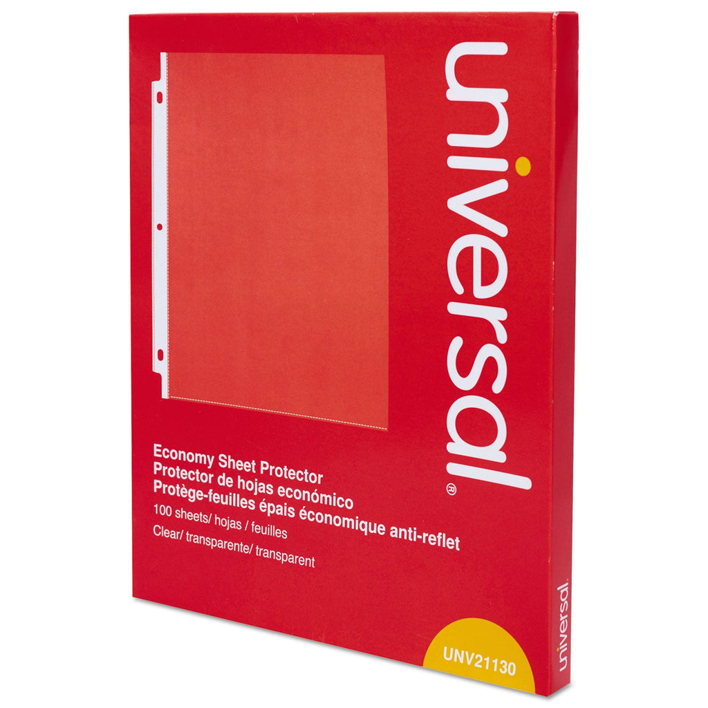 Universal Top-Load Poly Sheet Protectors, Economy, Letter, 100/Box