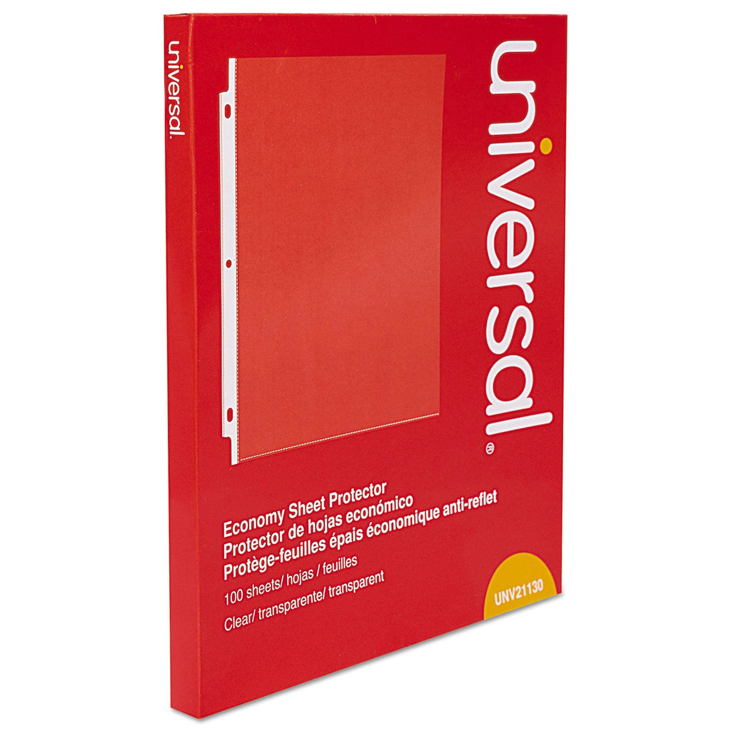 Universal Top-Load Poly Sheet Protectors, Economy, Letter, 100/Box