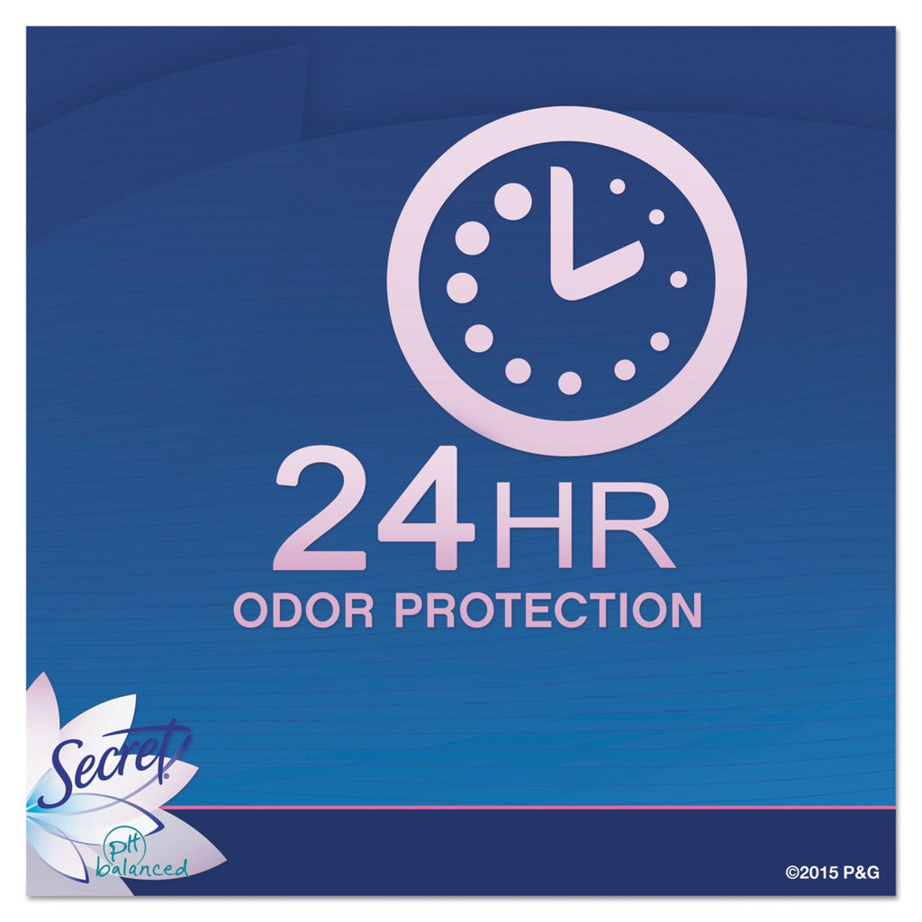 Secret Invisible Solid Anti-Perspirant and Deodorant, Powder Fresh, 0.5 oz Stick, 24/Carton