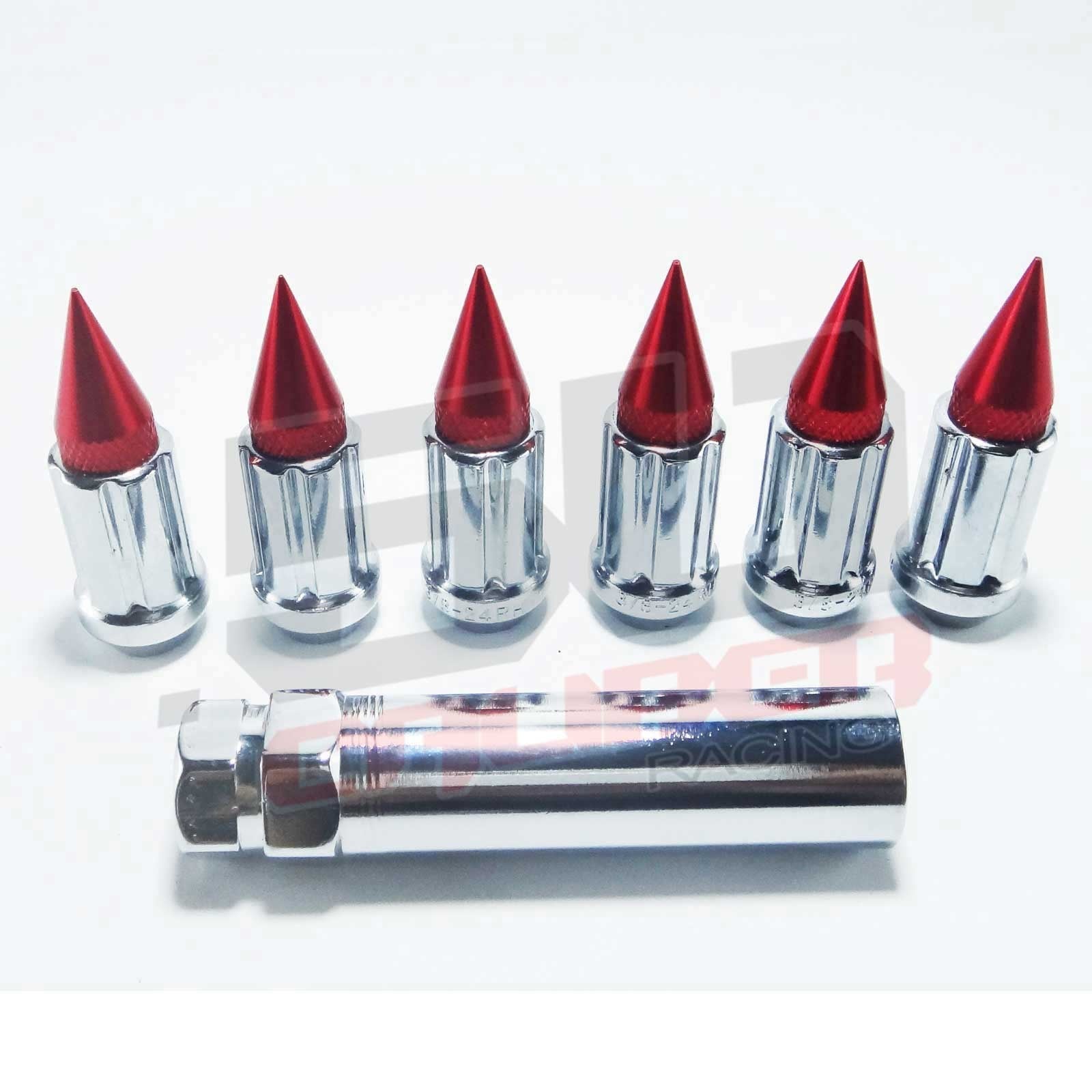 10 x 1.25 mm Spiked Lug nuts Chrome - 16 Pack
